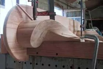 Volute en cours de fabrication